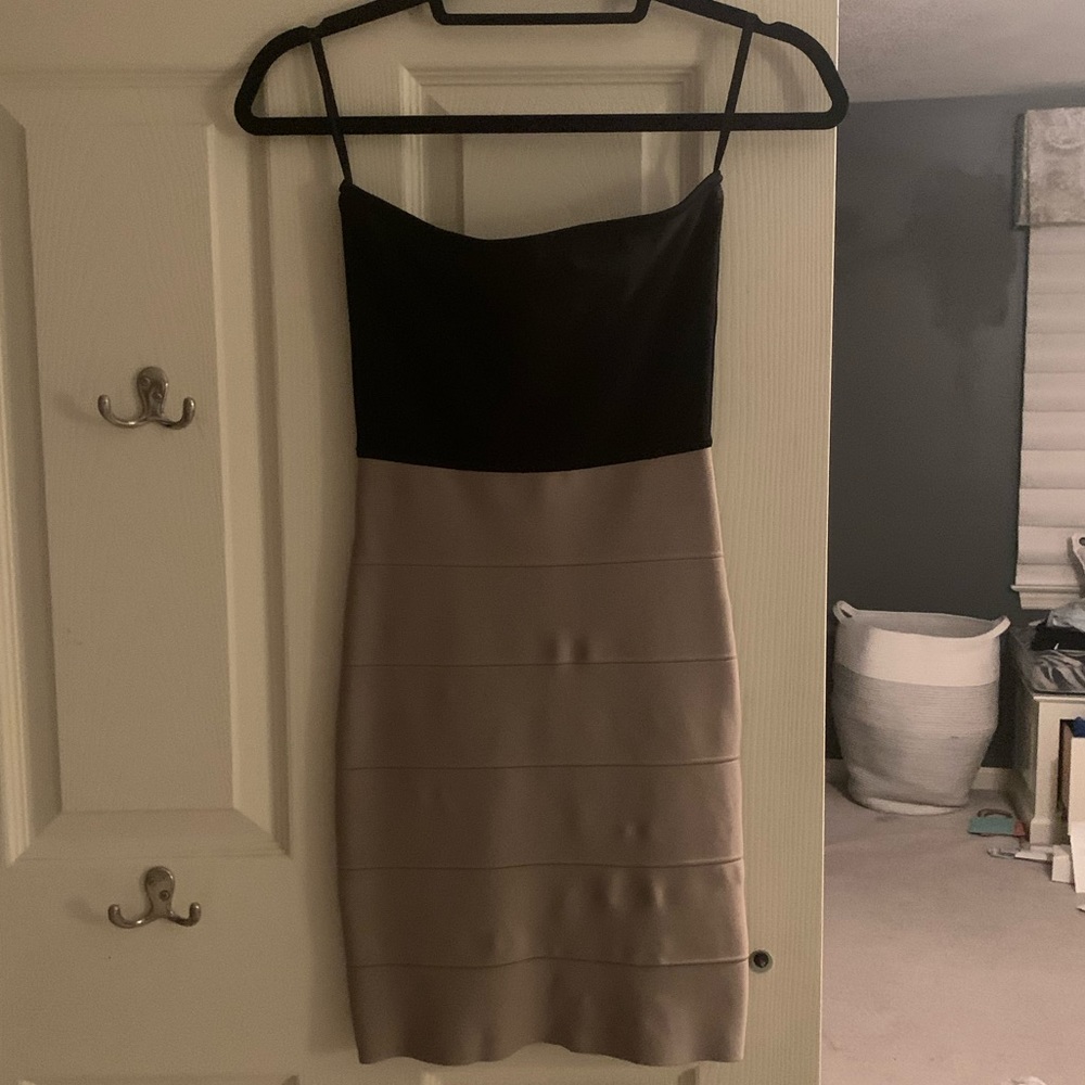 BCBG bandage strapless dress
